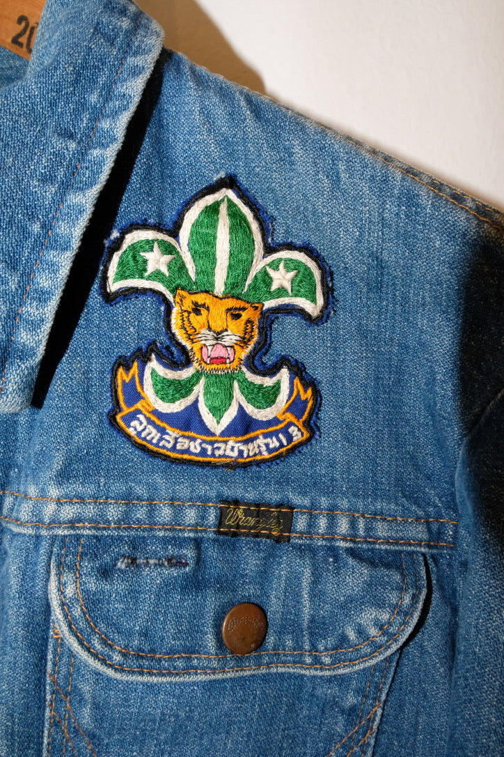 70s WRANGLER JACKET WITH THAI BOY SCOUT PATCH