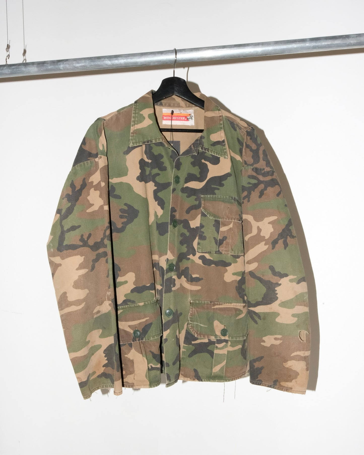 80s HUNTING WOODLAND CAMO JACKET