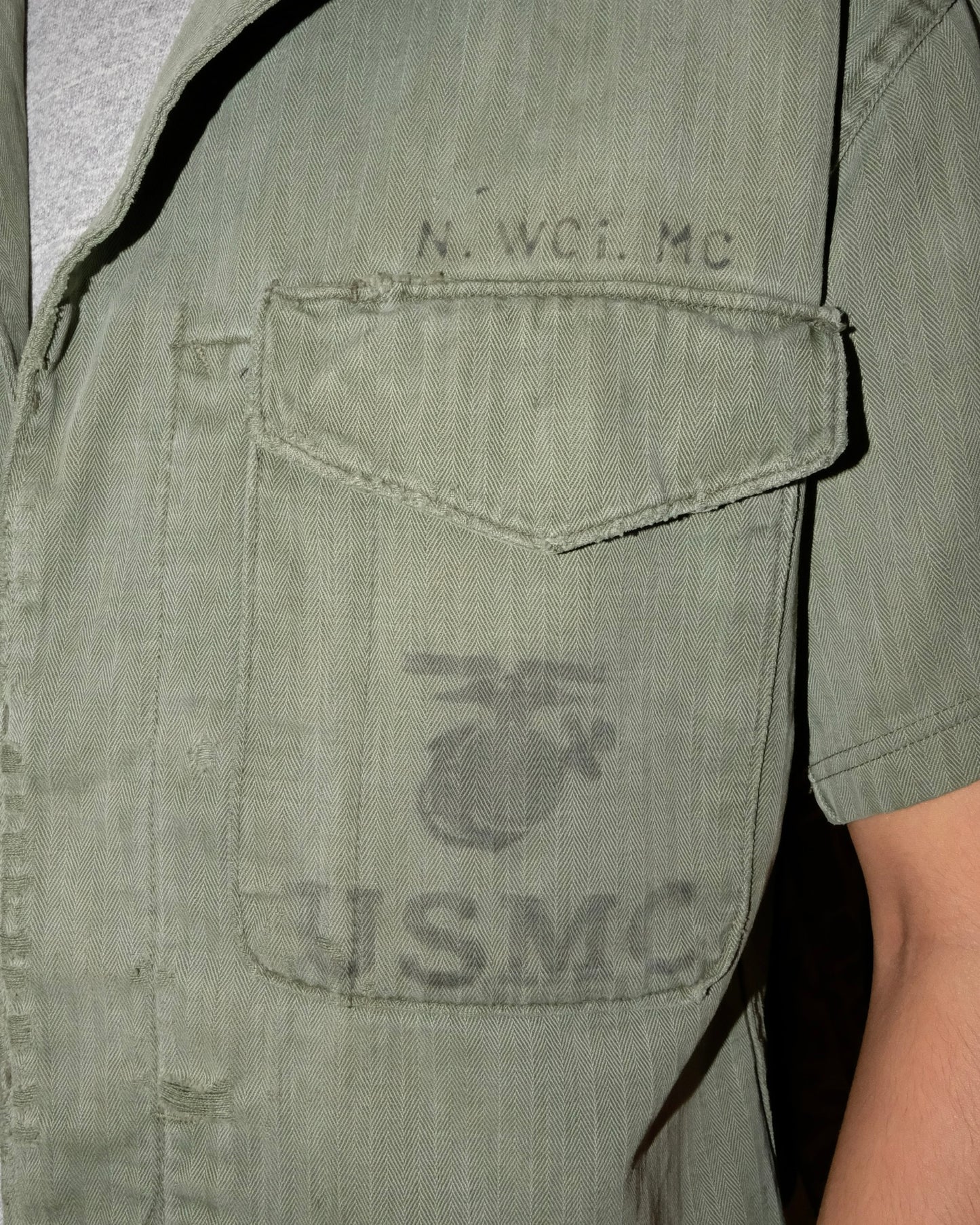 U.S.M.C P-53 HBT BUTTON LESS SHIRT