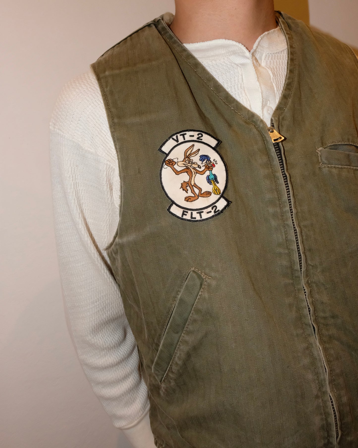 40s WW2 USN WOOL LINED  VEST