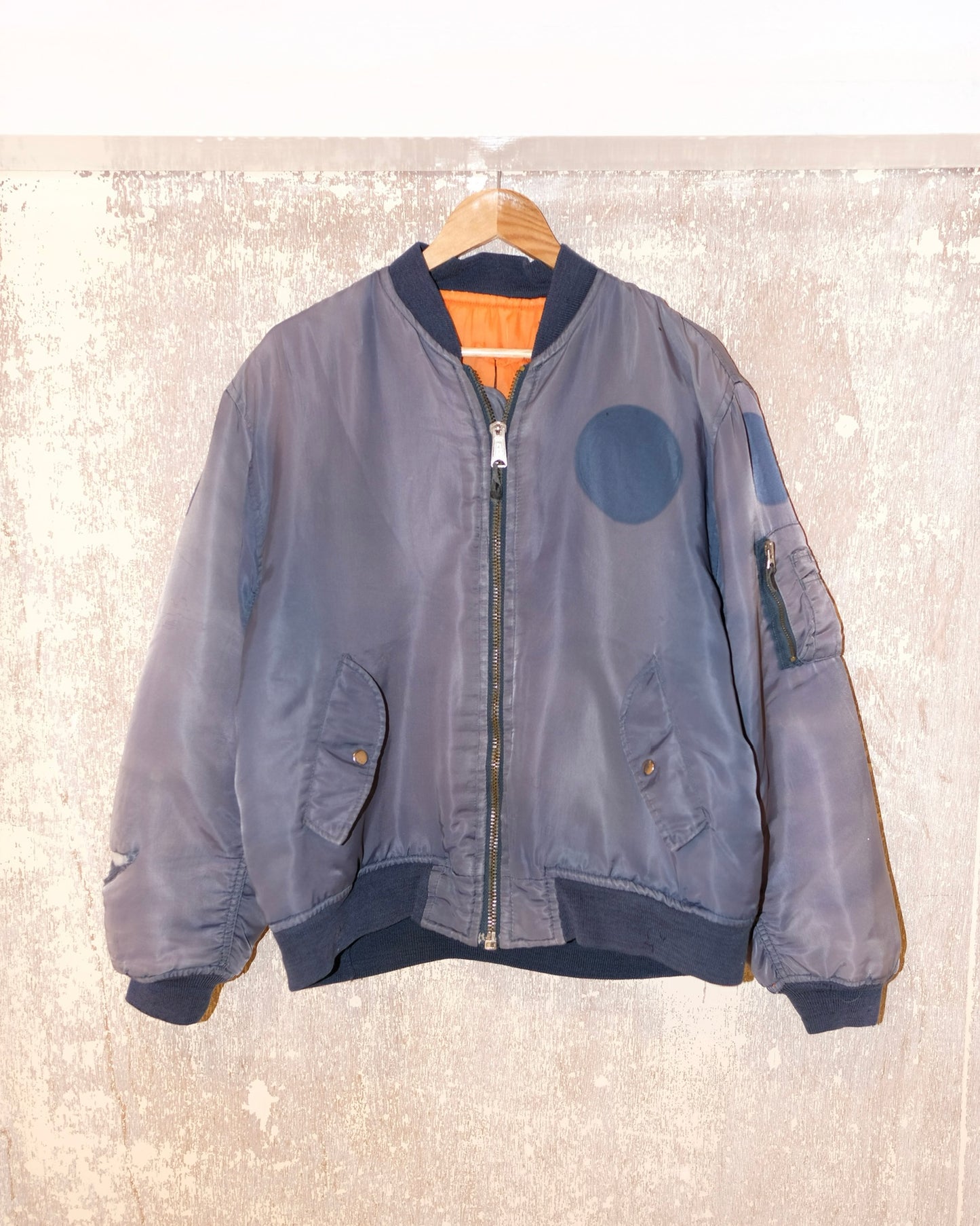 80s U.S.A.F MA-1 SUN-FADED BOMBER JACKET