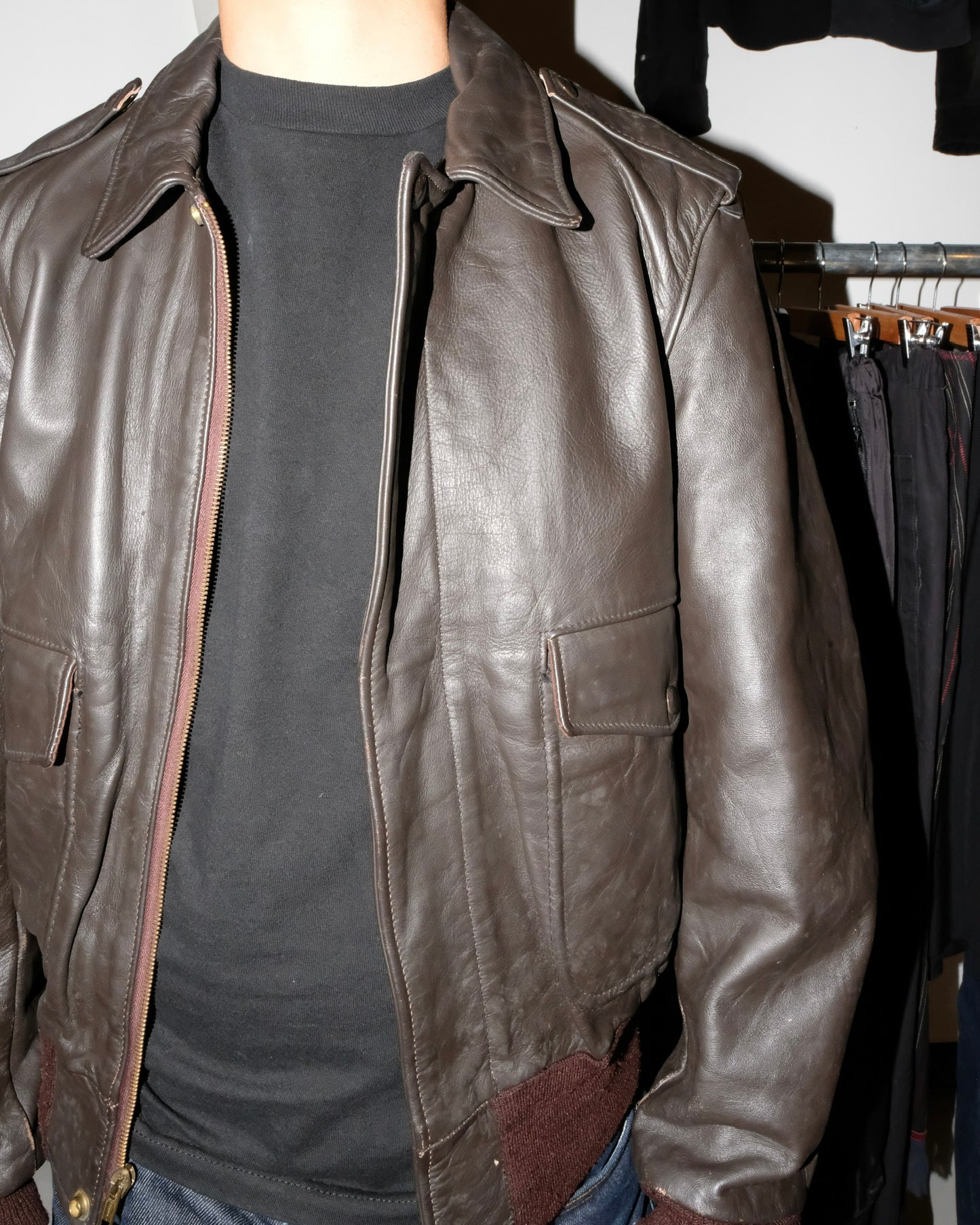 SCHOTT A-2 FLIGHT GENUINE LEATHER JACKET