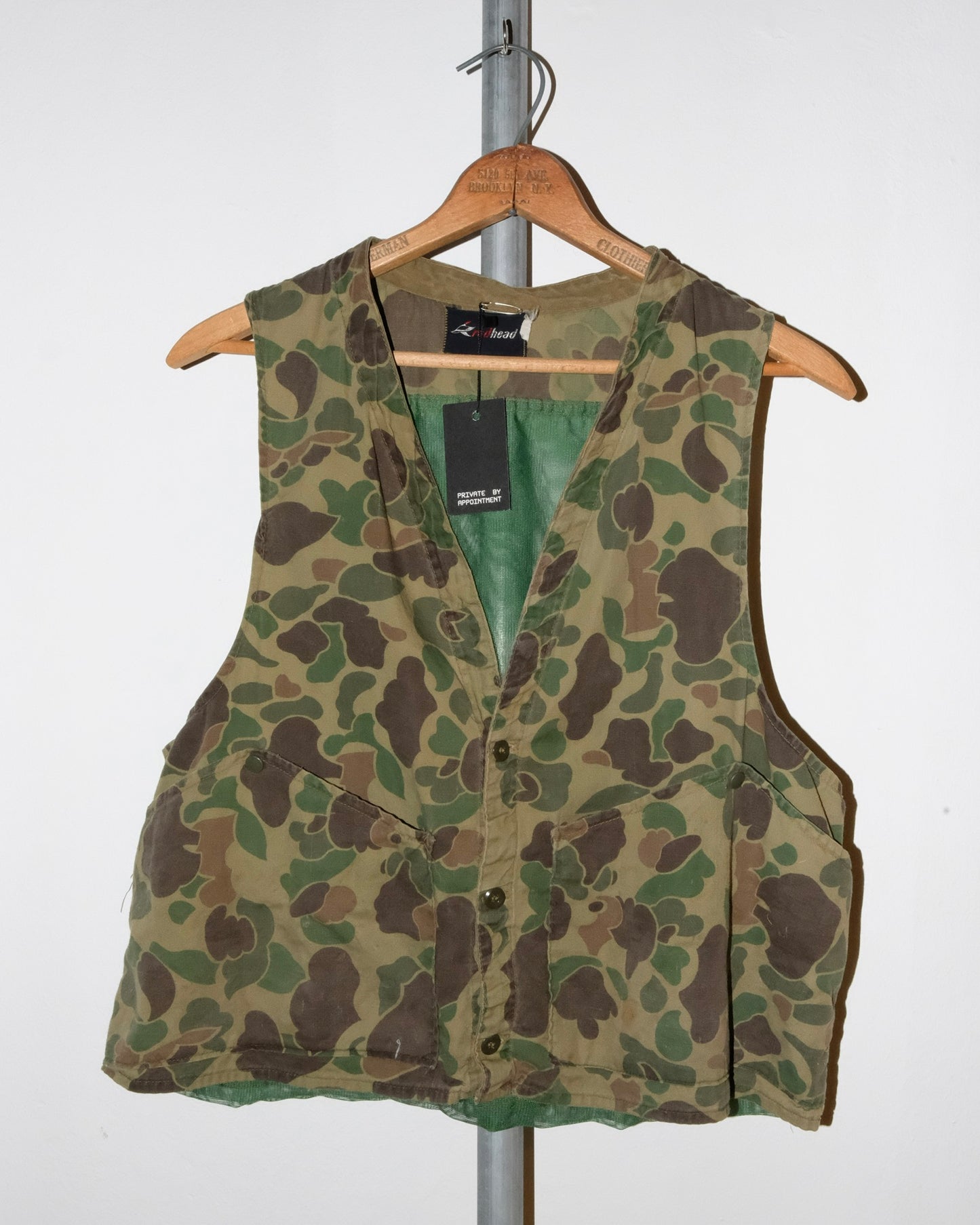 80s RED HEAD DUCK CAMO HUNTING VEST