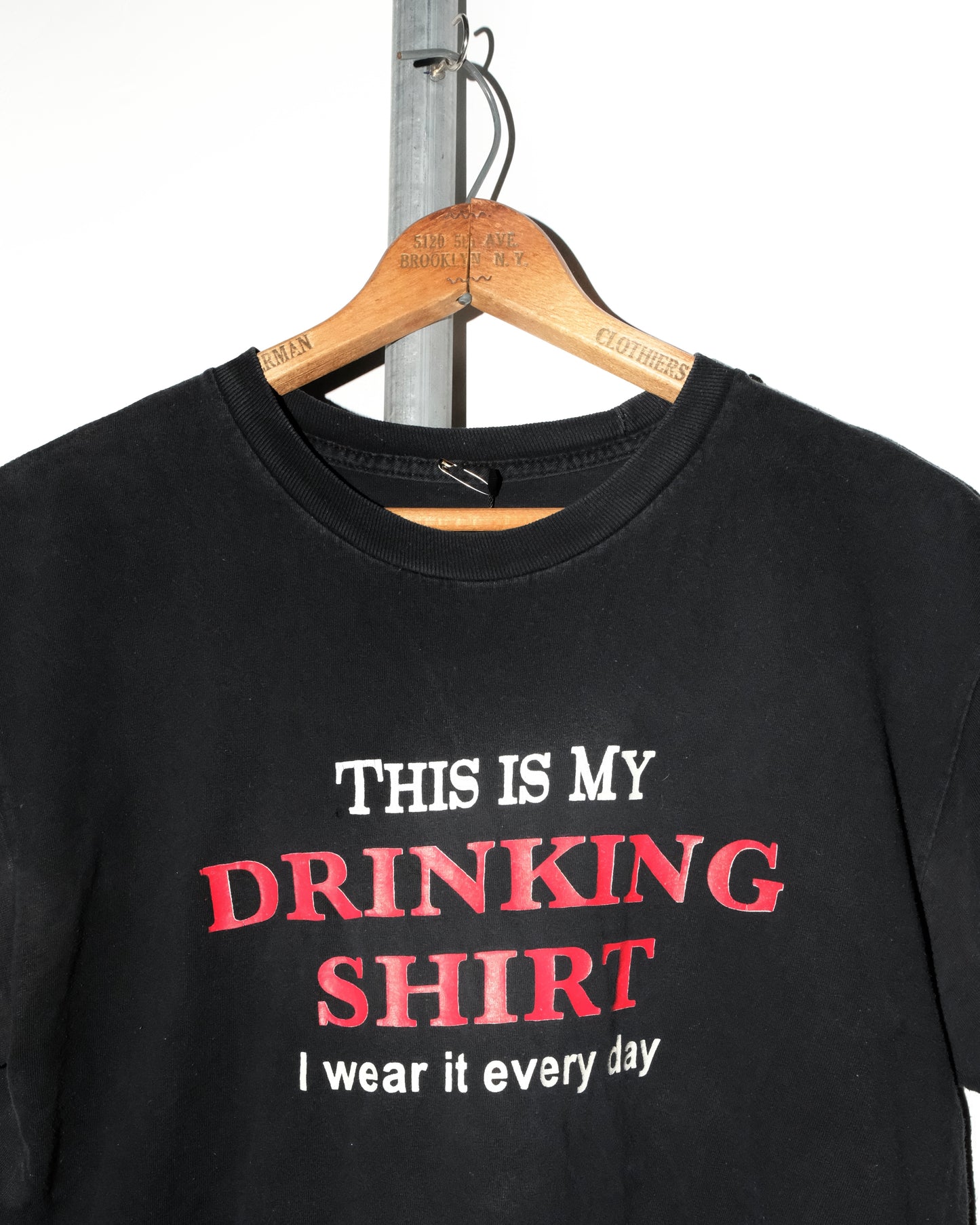 90s "DRINKING SHIRT" FONT TEE