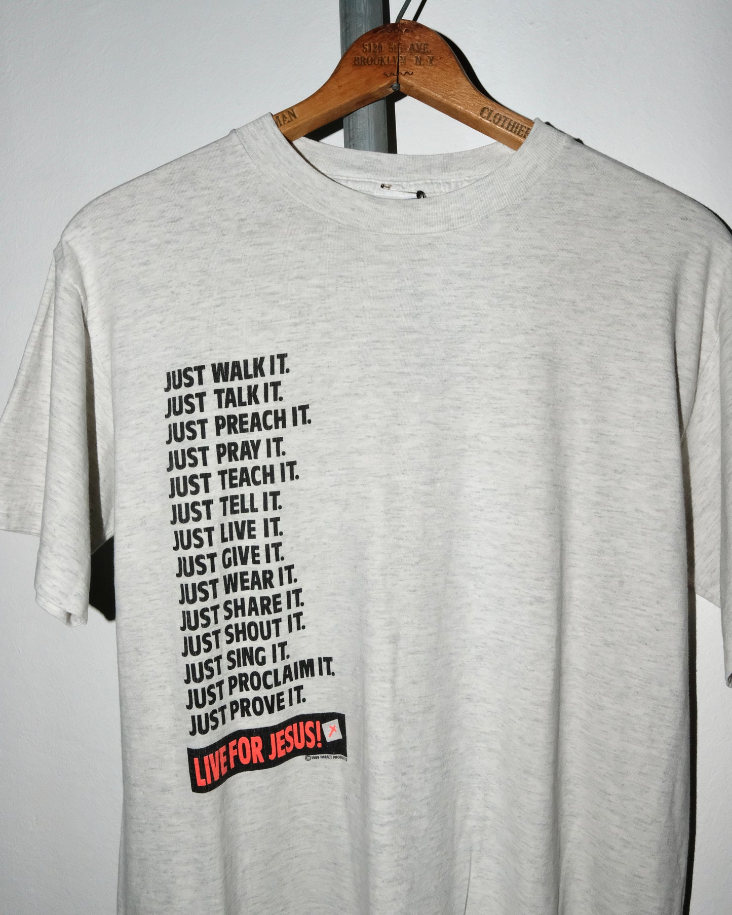 80s LIVE FOR JESUS FONT TEE