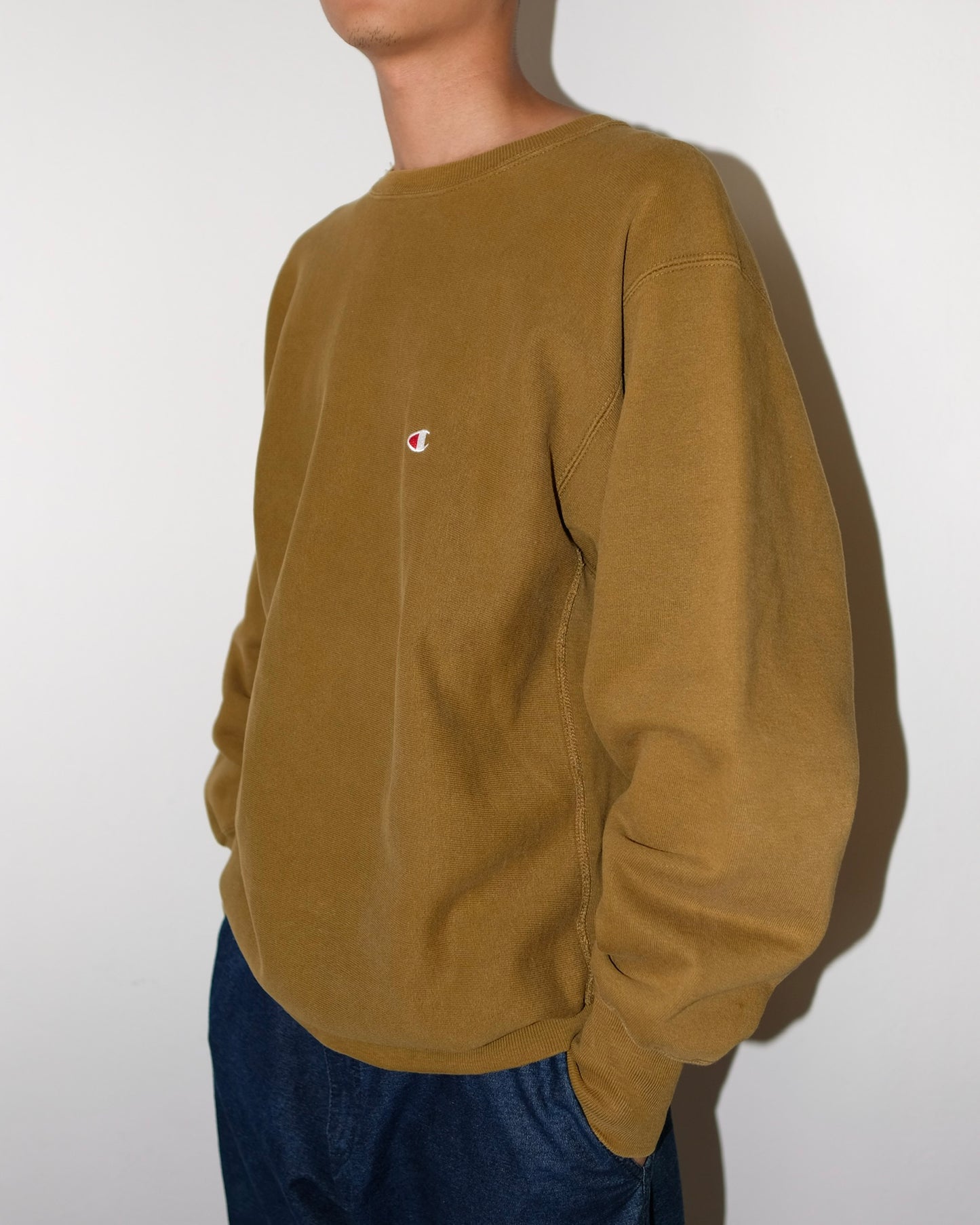 90s CHAMPION REVERSE WEAVE GOLDEN BROWN SWEATSHIRT