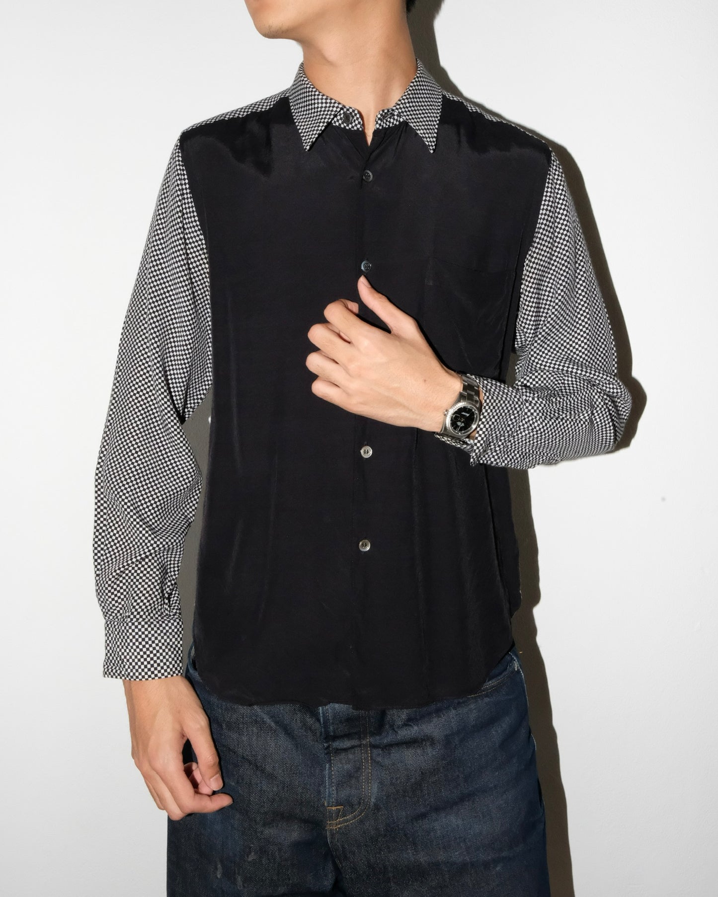 Comme des Garçons HOMME CHECKER LONG SLEEVE SHIRT