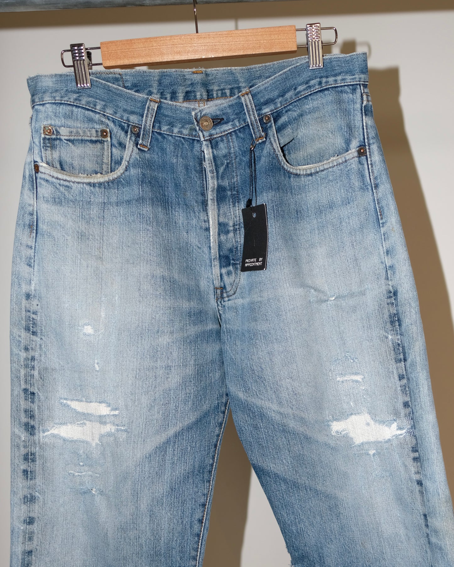 Levi's 501 Big E U.S.A PATCH & DISTRESS DENIM PANTS