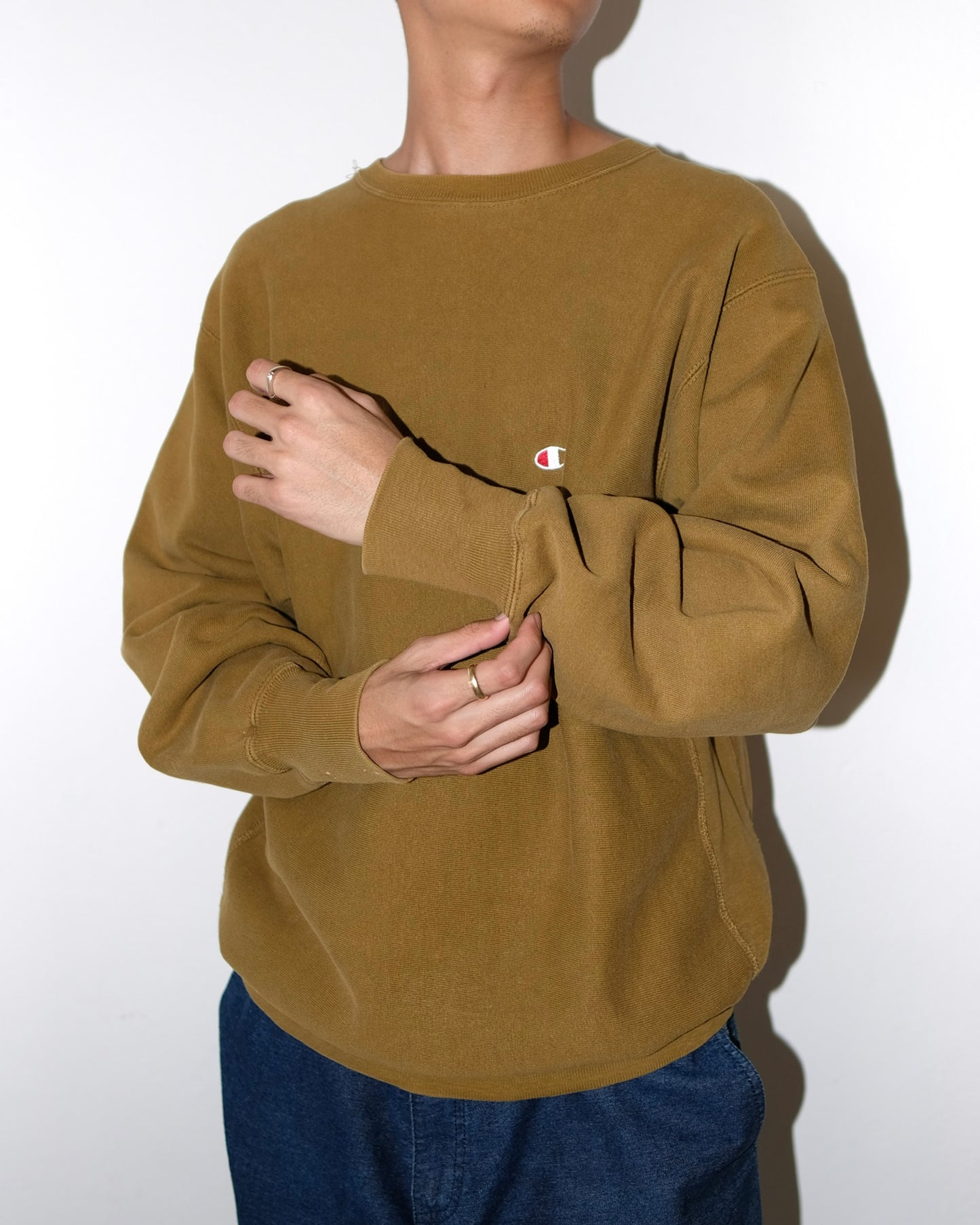 90s CHAMPION REVERSE WEAVE GOLDEN BROWN SWEATSHIRT