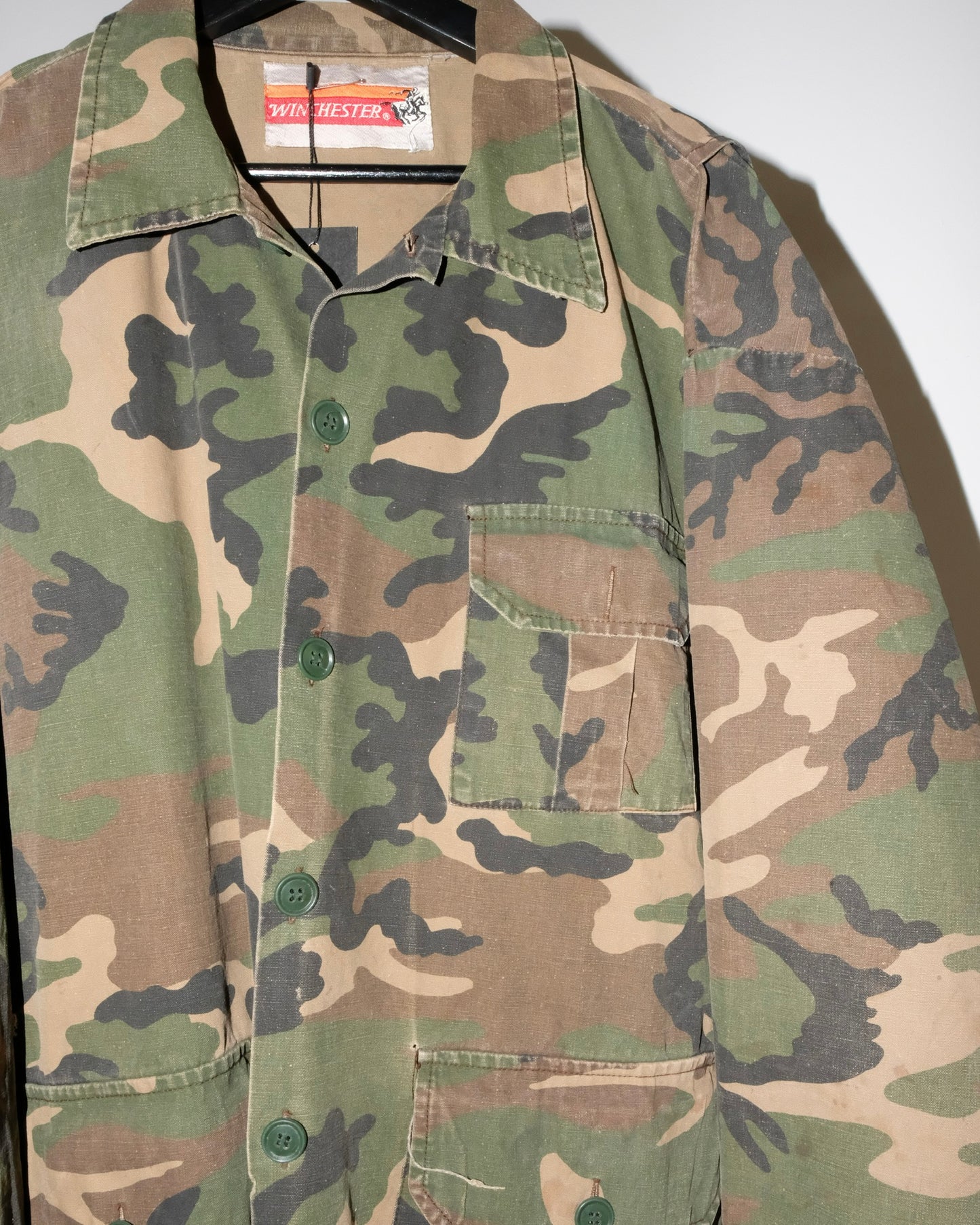 80s HUNTING WOODLAND CAMO JACKET