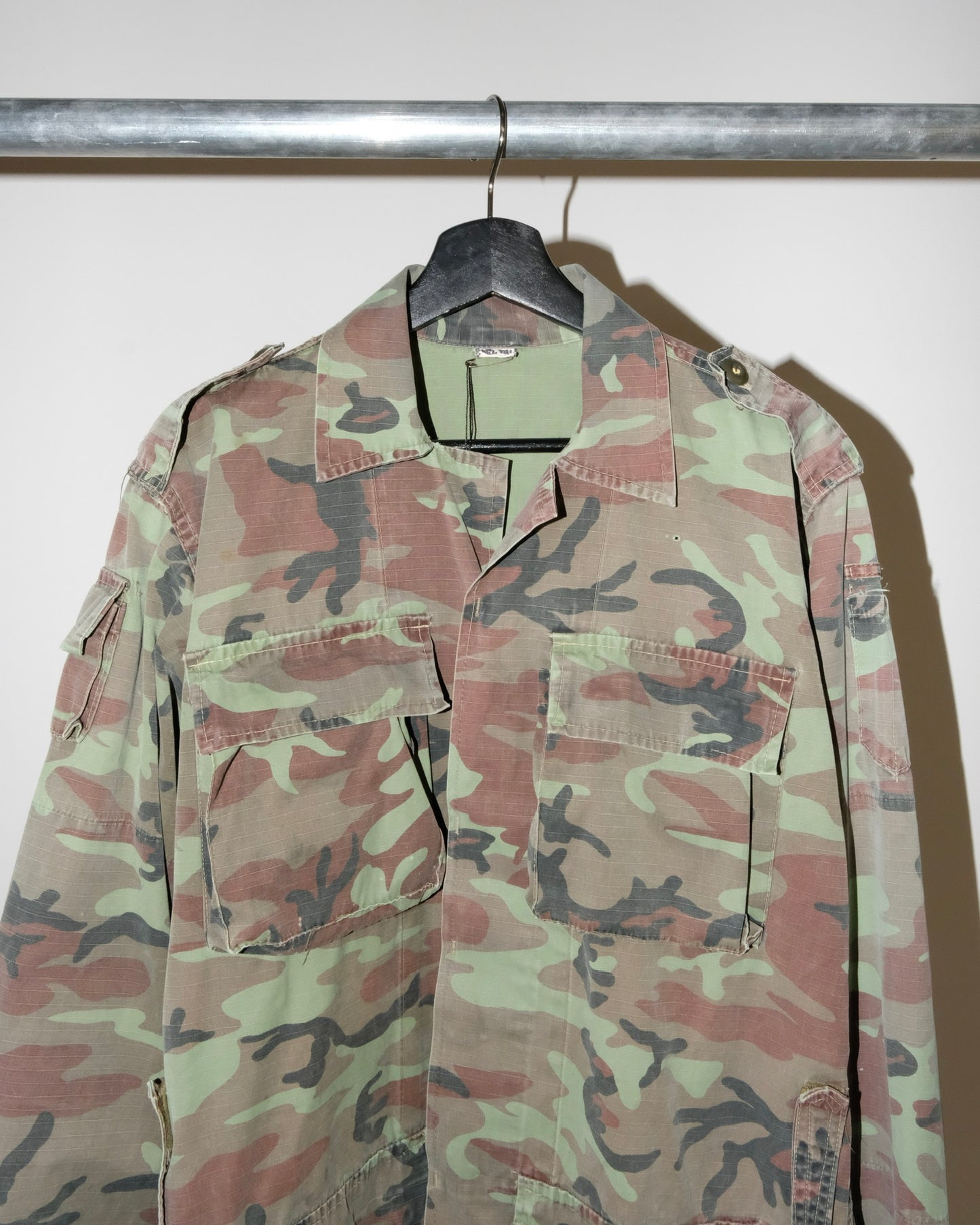 80s ROYAL THAI ARMY RIP-STOP WOODLAND CAMO JACKET