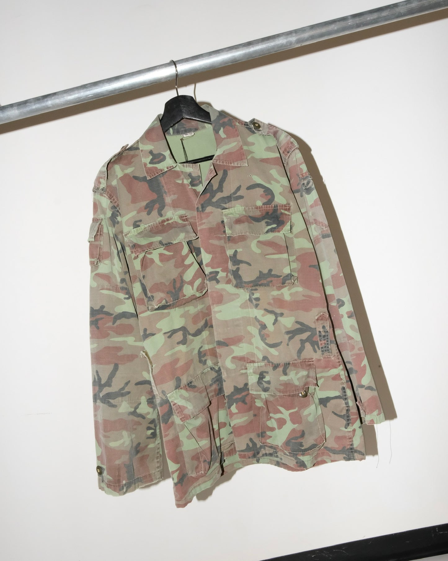 80s ROYAL THAI ARMY RIP-STOP WOODLAND CAMO JACKET