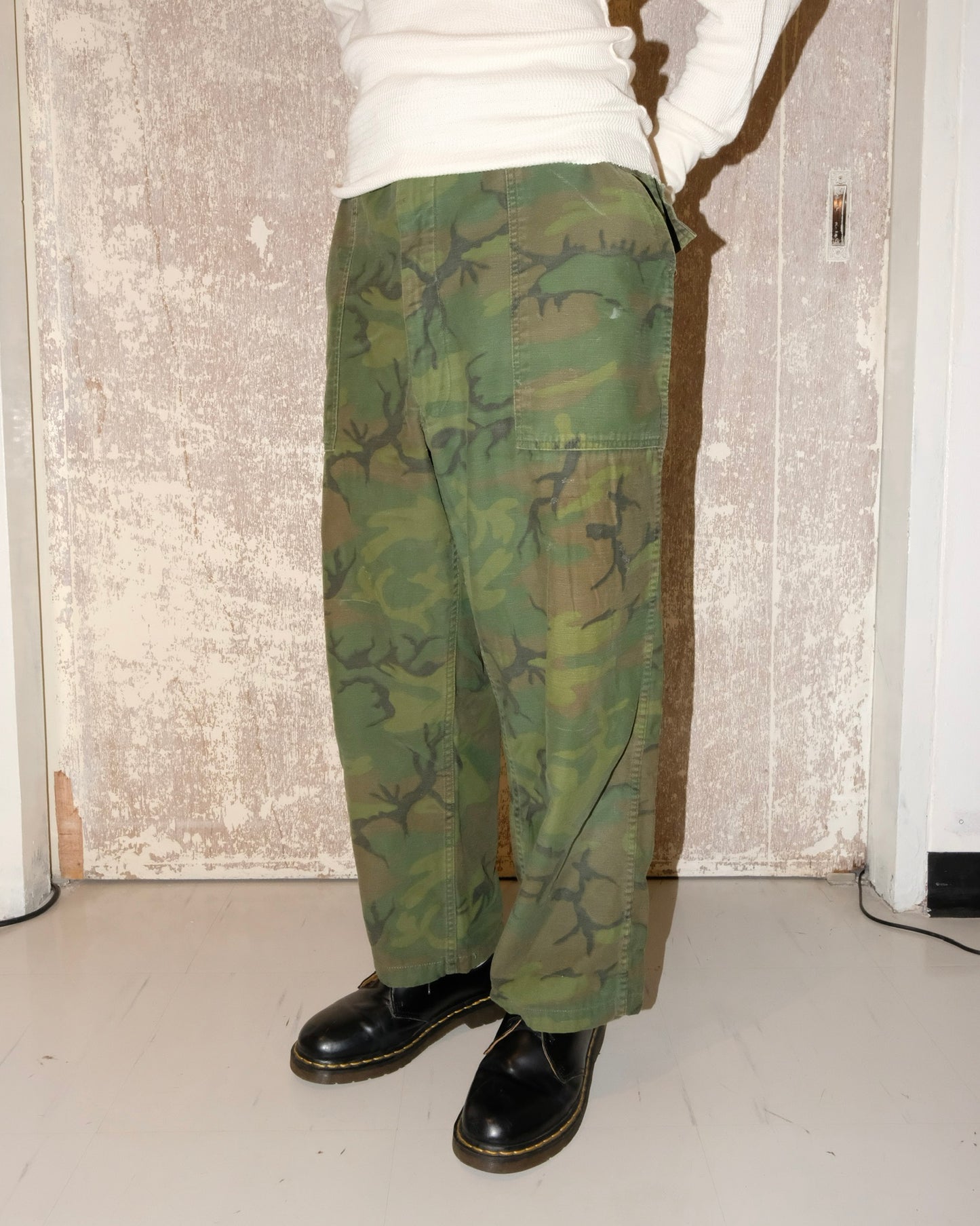 70s U.S. ARMY OG-107 JUNGLE CAMO PANTS