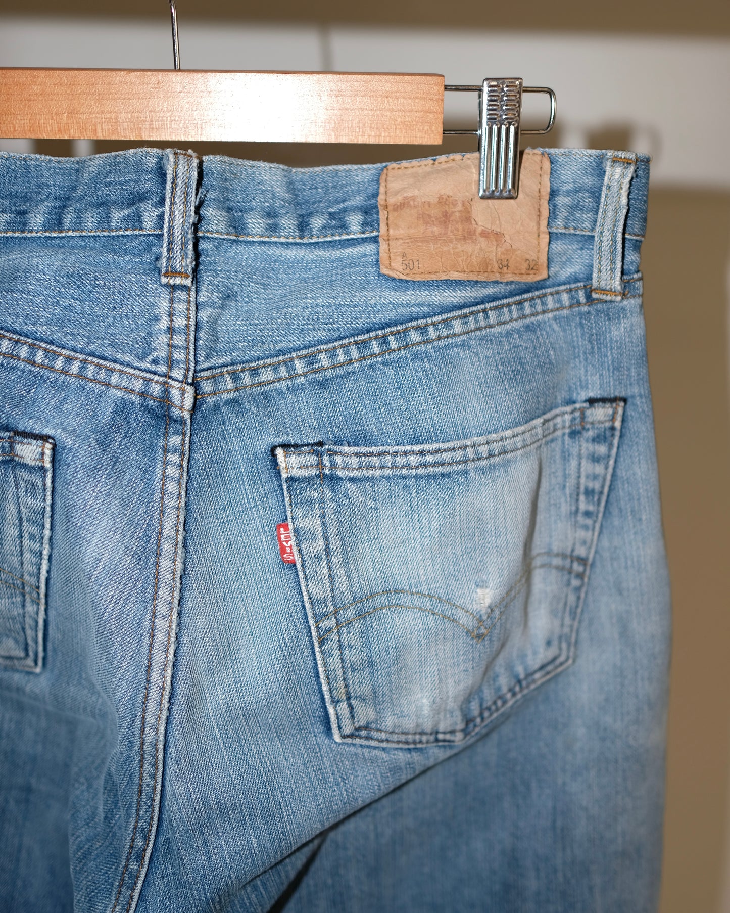 Levi's 501 Big E U.S.A PATCH & DISTRESS DENIM PANTS