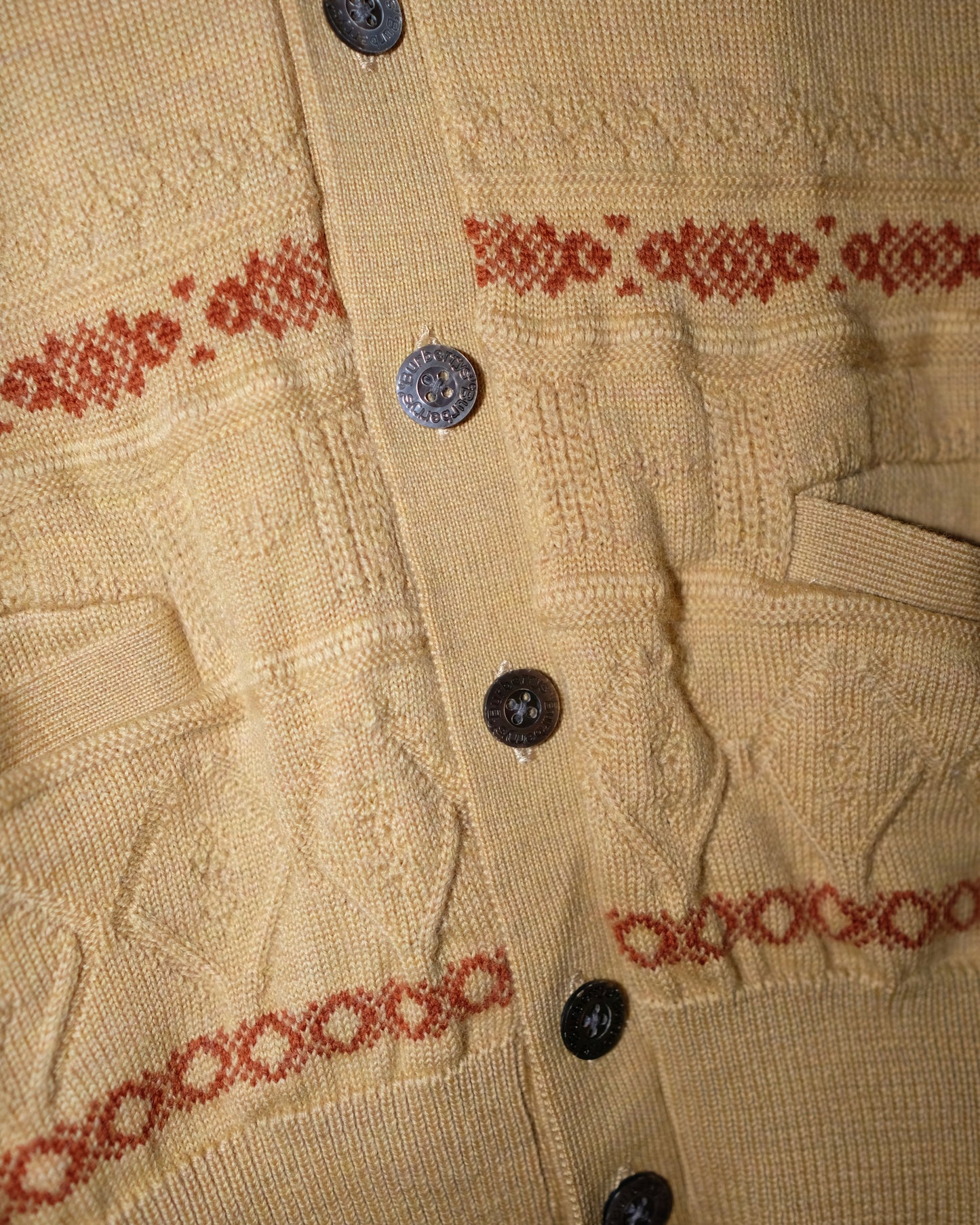 90s BURBERRY KNIT CARDIGAN