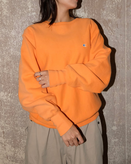 90s CHAMPION REVERSE WEAVE FADED ORANGE SWEATSHIRT