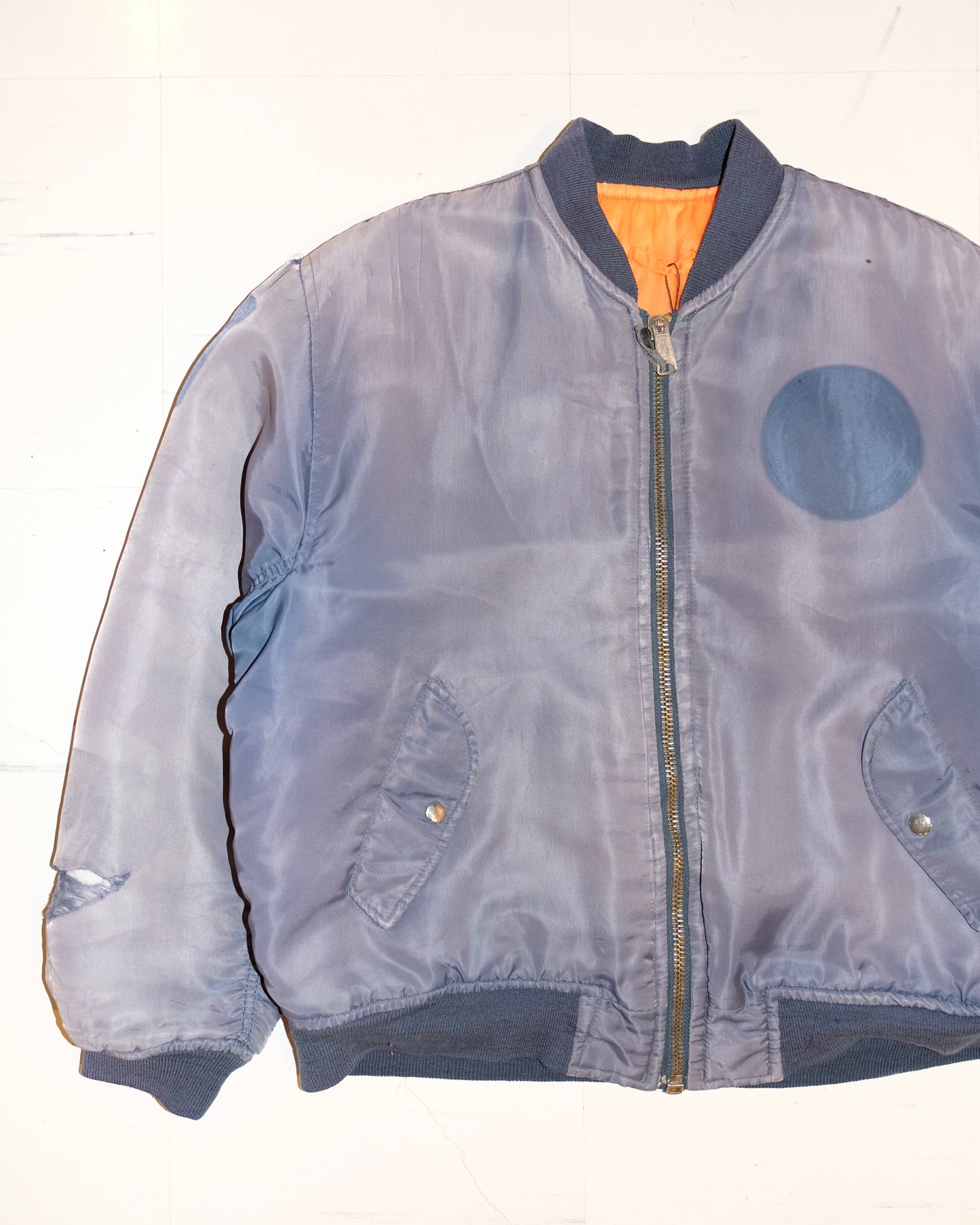 80s U.S.A.F MA-1 SUN-FADED BOMBER JACKET