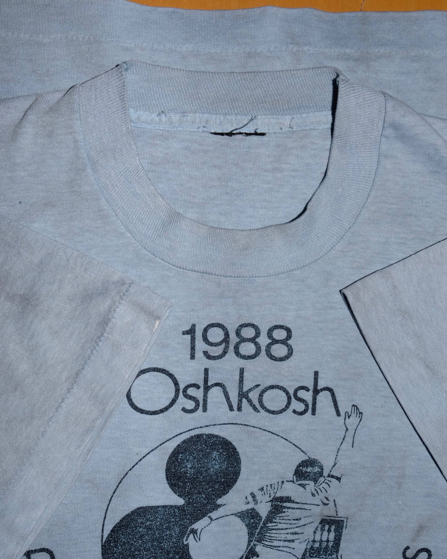 80s OSHKOSH FADED BLUE TEE