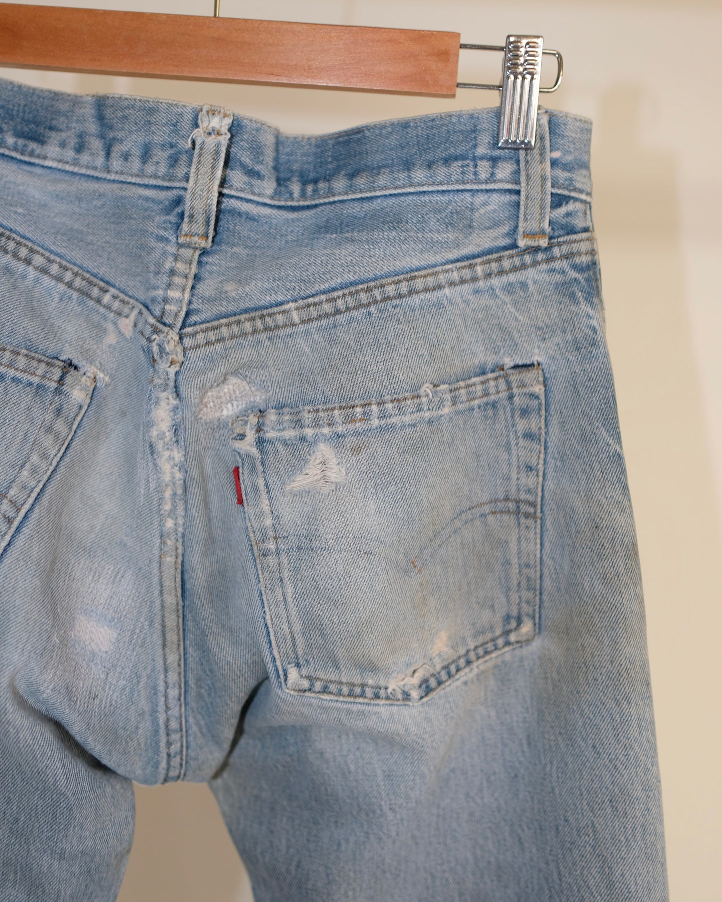 Levi's 501 U.S.A PATCH & DISTRESS DENIM PANTS