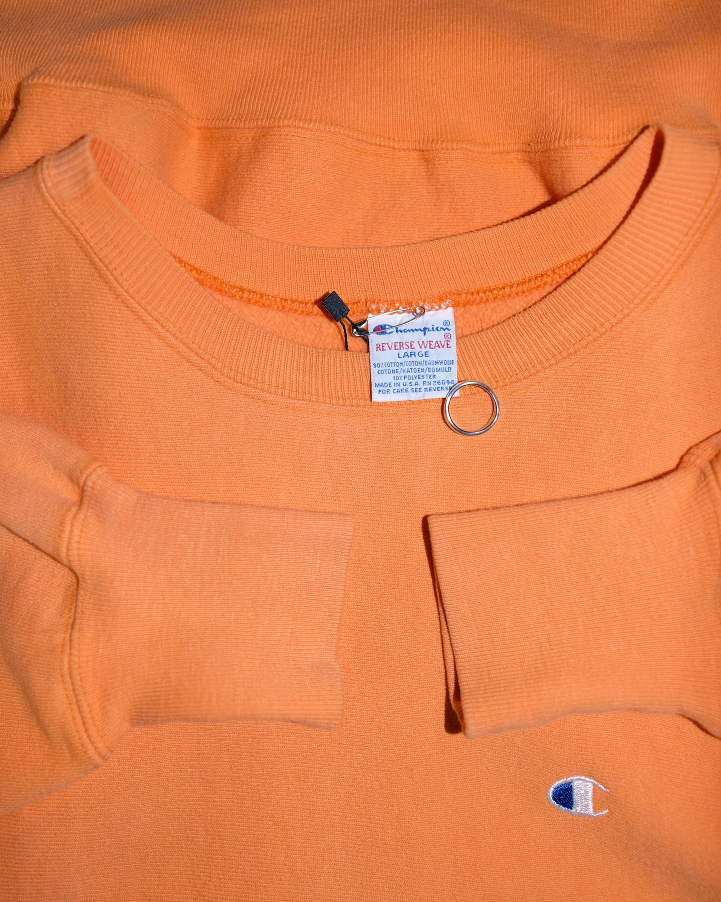 90s CHAMPION REVERSE WEAVE FADED ORANGE SWEATSHIRT