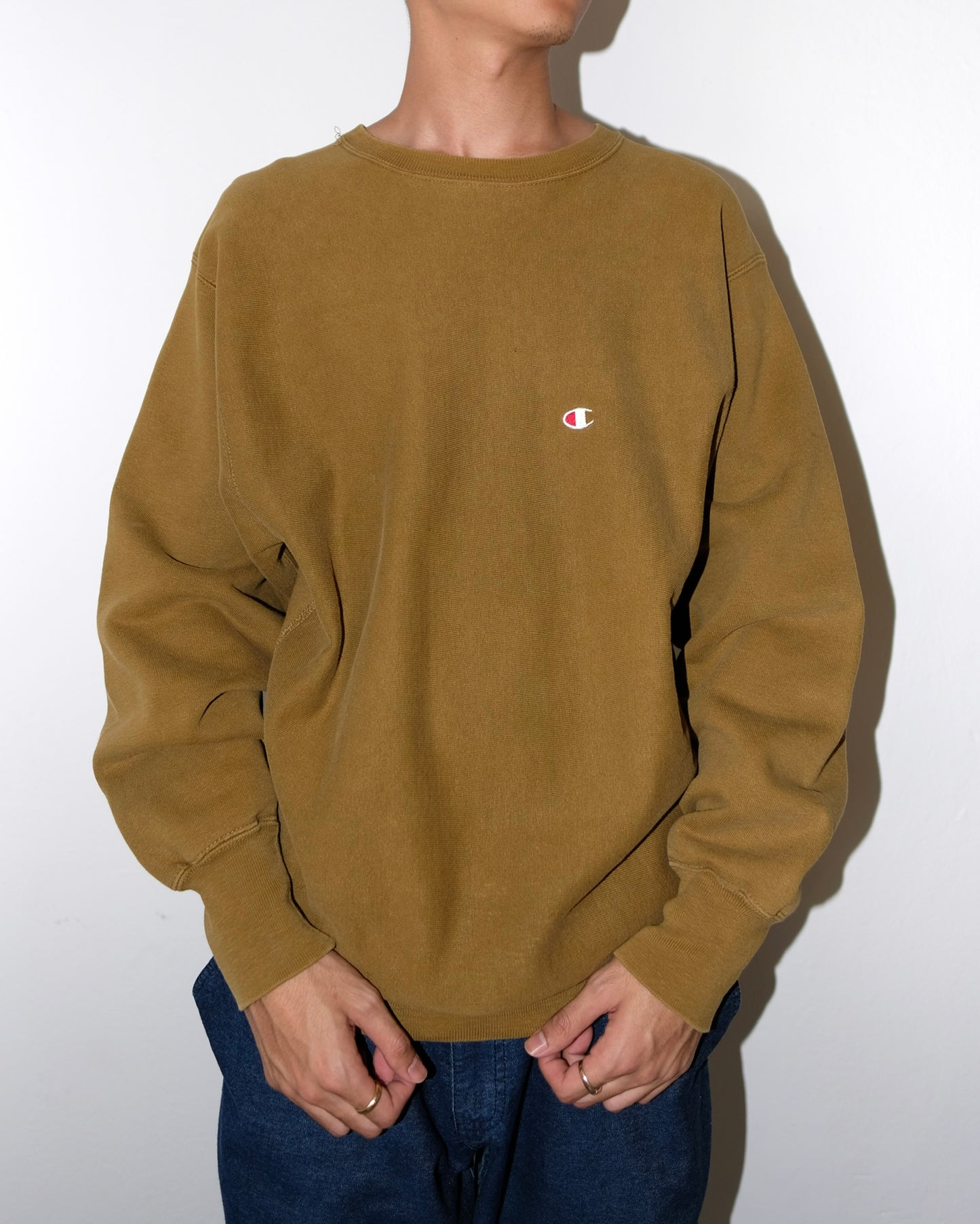 90s CHAMPION REVERSE WEAVE GOLDEN BROWN SWEATSHIRT